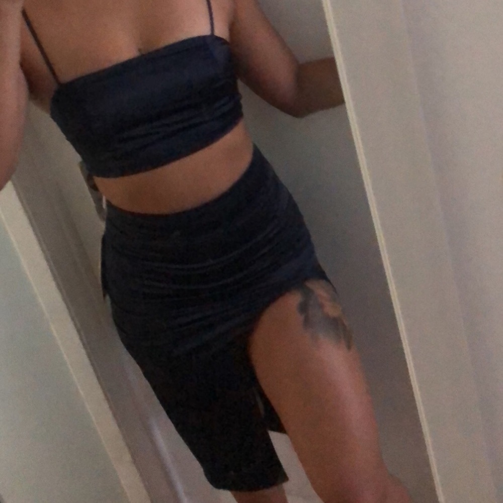 Two piece satin set